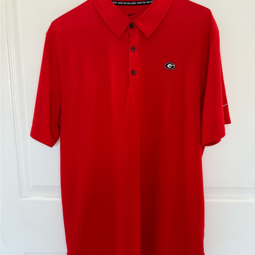 Men's Red Nike UGA polo
